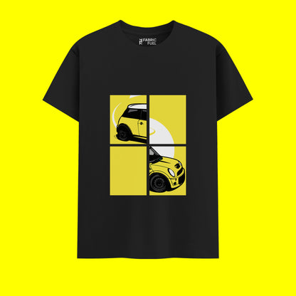 Yellow Mini Cooper Grid | Premium Unisex Streetwear Tee