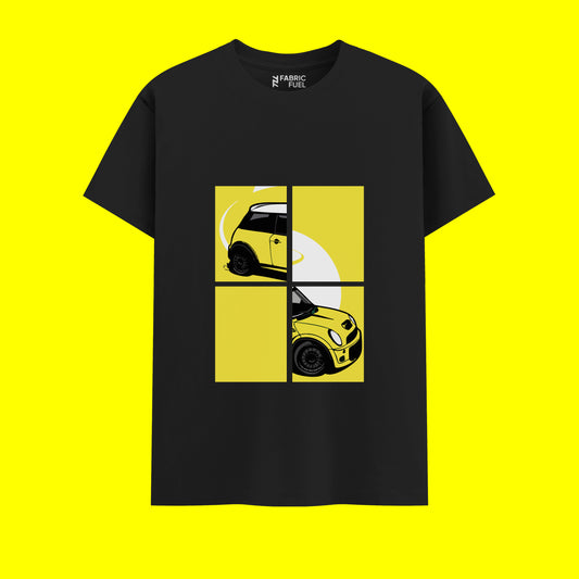 Yellow Mini Cooper Grid | Premium Unisex Streetwear Tee