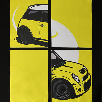 Yellow Mini Cooper Grid | Premium Unisex Streetwear Tee