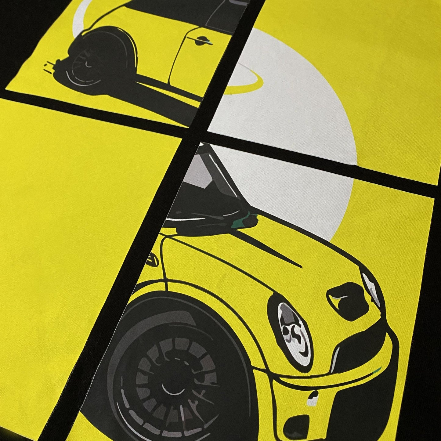 Yellow Mini Cooper Grid | Premium Unisex Streetwear Tee